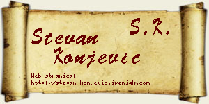 Stevan Konjević vizit kartica
